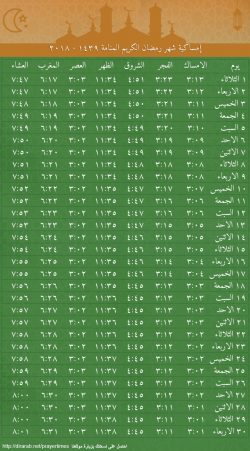 صور امساكية شهر رمضان 2024 المنامة